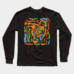 Modern Art Jazz Trumpeter Long Sleeve T-Shirt